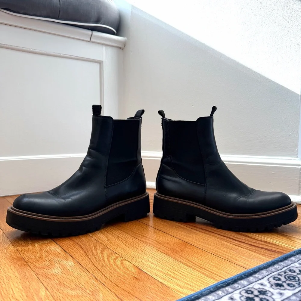 Sam Edelman Laguna Chelsea Black Ankle Women’s Waterproof Boots Size 9.5